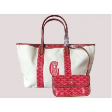 Borsa tote reversibile in tela Goyard Anjou mm rossa H-gotogg3456s6