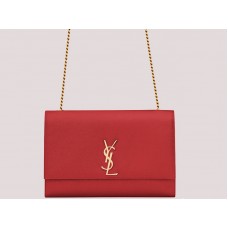 Borsa a catena grande Kate Ysl Saint Laurent rossa H-yslshsg073330md4