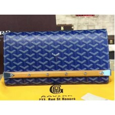 Pochette Goyard Chevron Monte Carlo Bois Blu
