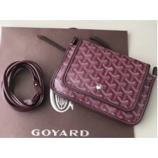 Portafoglio a tracolla Goyard Goyardine Plumet Bordeaux