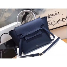 Borsa Celine Micro Belt in pelle di vitello granata blu