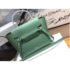 Borsa Celine Micro Belt in pelle di vitello granata verde