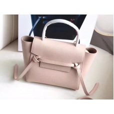 Borsa Celine Micro Belt in pelle di vitello granata rosa