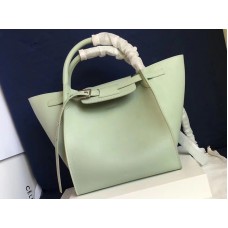 Borsa Celine piccola grande con tracolla lunga in morbida pelle di vitello grana verde chiaro
