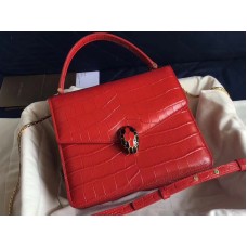Copri patta Bvlgari Serpenti Forever 20 cm Croco Rosso