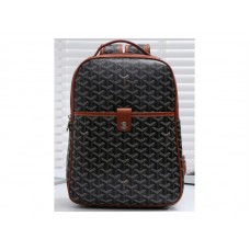 Zaino Goyard Saint Sulpice nero con finiture in pelle marrone