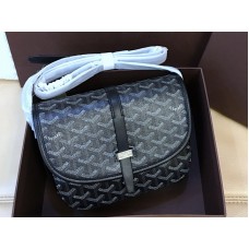 Borsa a tracolla Goyard Goyardine Chevron nera