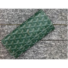 Portafoglio lungo Goyard Varenne Chevron Verde