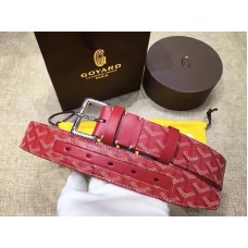 Cintura in pelle Goyard Chevron Goyardine Rossa