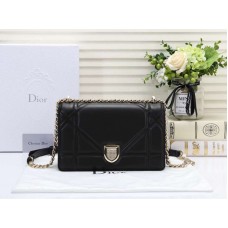 Borsa Dior Diorama in pelle di agnello nera d0528