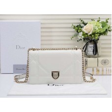 Borsa Dior Diorama in pelle di agnello Bianca d05283