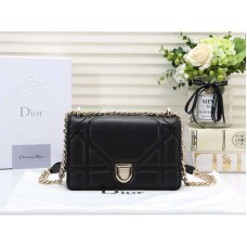 Borsa Dior piccola Diorama in pelle di agnello nera d0526