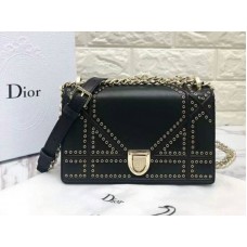 Borsa Dior piccola Diorama in pelle di vitello nera d0421-1