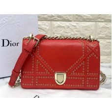 Borsa Dior piccola Diorama in pelle di vitello rossa d0421-12