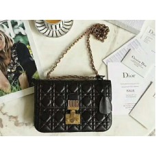 Borsa Dior Dioraddict in pelle di agnello Nera d5818