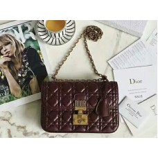 Borsa Dior Dioraddict in pelle di agnello Bordeaux d58181