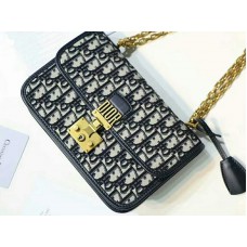 Dior Dioraddict Flap Canvas Gold Hardware Nero d100694