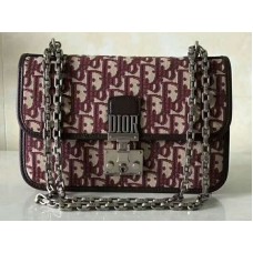 Dior Dioraddict Flap Canvas Argento Hardware Borgogna d1006943