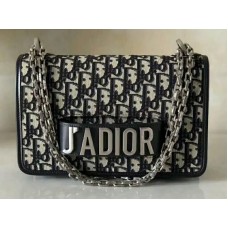 Dior J'Adior Flap Canvas Argento Hardware Nero d10050302