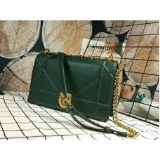Borsa Dior Diorama in pelle di vitello con hardware color oro invecchiato, verde d17712