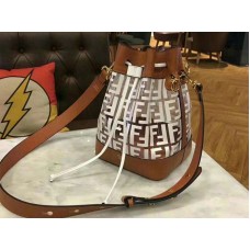 Fendi Mon Tresor Secchiello Trasparente Pelle Bianco f0812