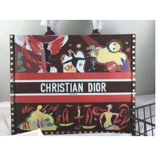 Dior Book Tote in pelle scamosciata multicolore e marrone