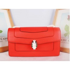 Bvlgari Flap Cover Serpenti Forever 22cm Pelle di vitello rossa