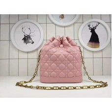 Borsa a secchiello in pelle di agnello Dior Miss Dior rosa