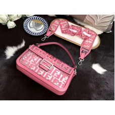 Borsa Baguette Fendi in PU rosa