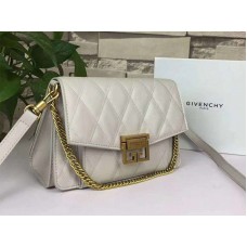Borsa a patta in pelle di vitello trapuntata Givenchy gv3 grigia