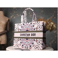 Borsa Dior Book Tote Kaleidoscopic multicolore rosata