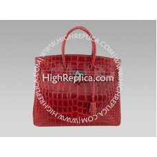 Hermes Birkin 35 Cm Rosso Finto Coccodrillo
