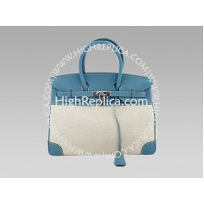 Hermes Blue Jean Togo e Toile Birkin 35