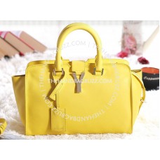 Borsa a mano originale in pelle Yves Saint Laurent Cabas Chyc Giallo limone