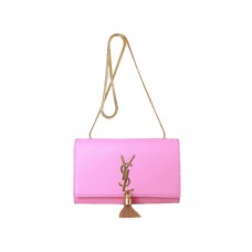 Borsa piccola monogramma Yves Saint Laurent in pelle rosa originale