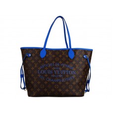 Louis Vuitton 2013 Monogramma Neverfull Mm Grand Bleu