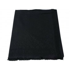 Sciarpa nera con stampa leopardata Louis Vuitton