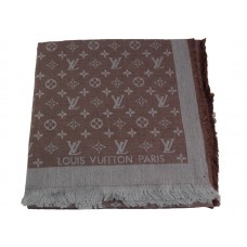 Scialle Louis Vuitton Monogram Ikat marrone
