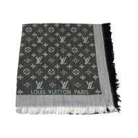 Scialle Ikat Monogram Louis Vuitton grigio