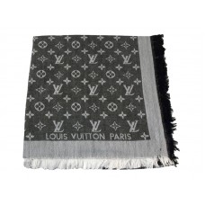 Scialle Ikat Monogram Louis Vuitton grigio