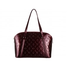 Borsa a tracolla con cerniera Louis Vuitton Monogram Vernis Avalon viola scuro