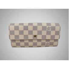 Portafoglio Louis Vuitton Damier Azur con tasca con cerniera
