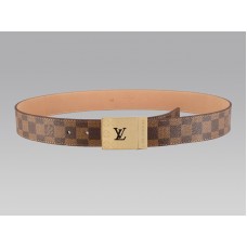 Cintura Damier con fibbia dorata con logo Louis Vuitton