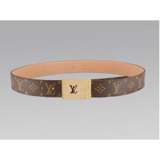 Cintura monogramma Louis Vuitton con fibbia con logo dorato