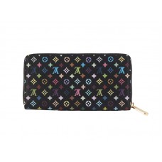 Portafoglio Louis Vuitton Monogram Multicolore Nero Zippy Grenade