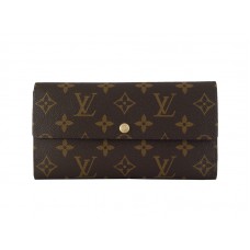 Portafoglio Louis Vuitton Monogram Sarah floreale rosa