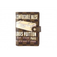 Copertina dell'agenda con anello piccolo Louis Vuitton Damier Ebene