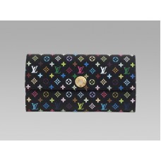 Portafoglio Sarah nero Louis Vuitton Monogram Multicolore Grenade