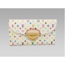 Portafoglio Eugenie bianco Louis Vuitton Monogram Multicolore