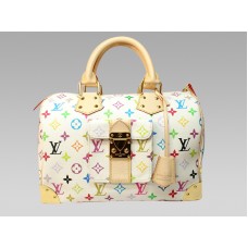 Louis Vuitton Multicolor White Speedy 30